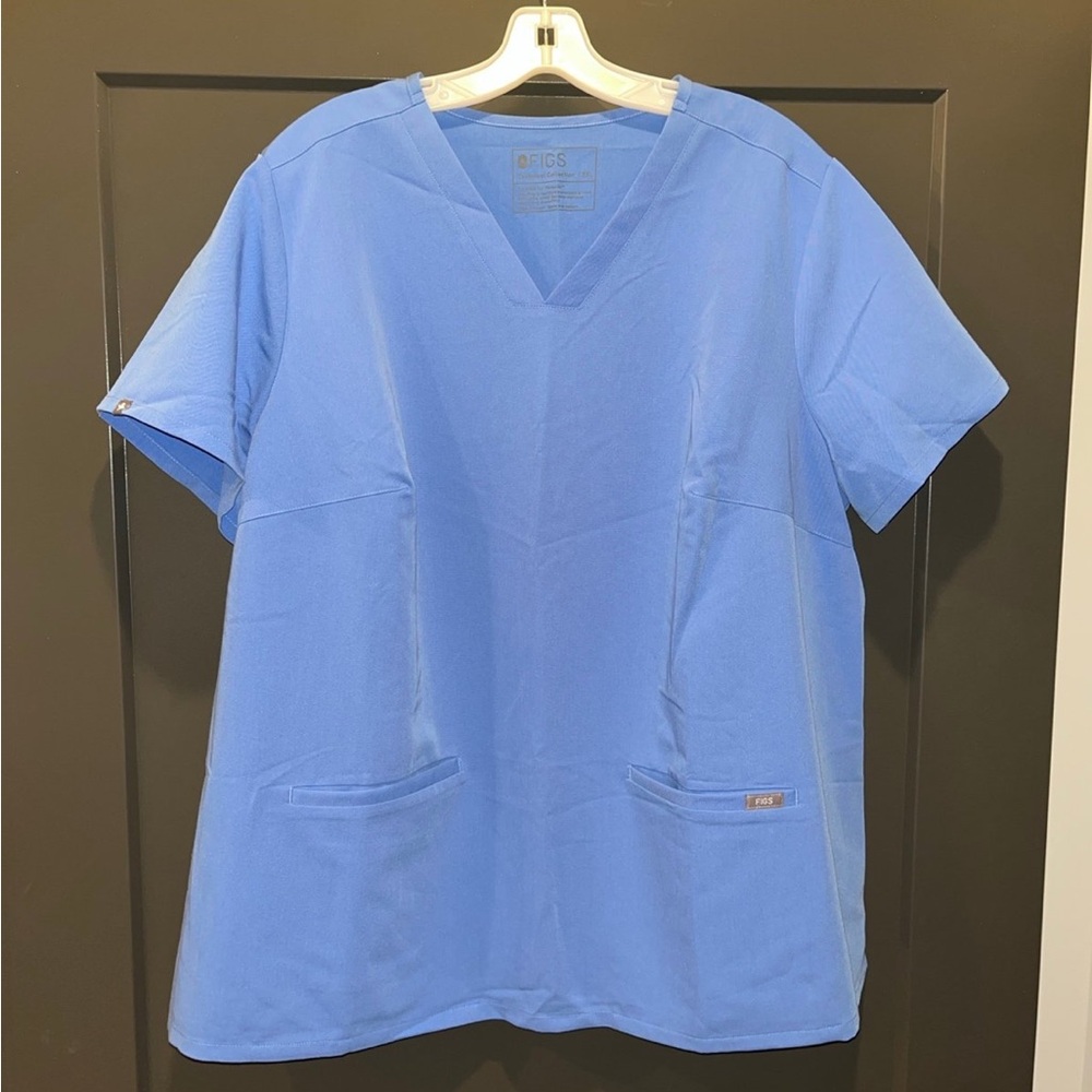 FIGS Casma Scrub Top - Ceil Blue